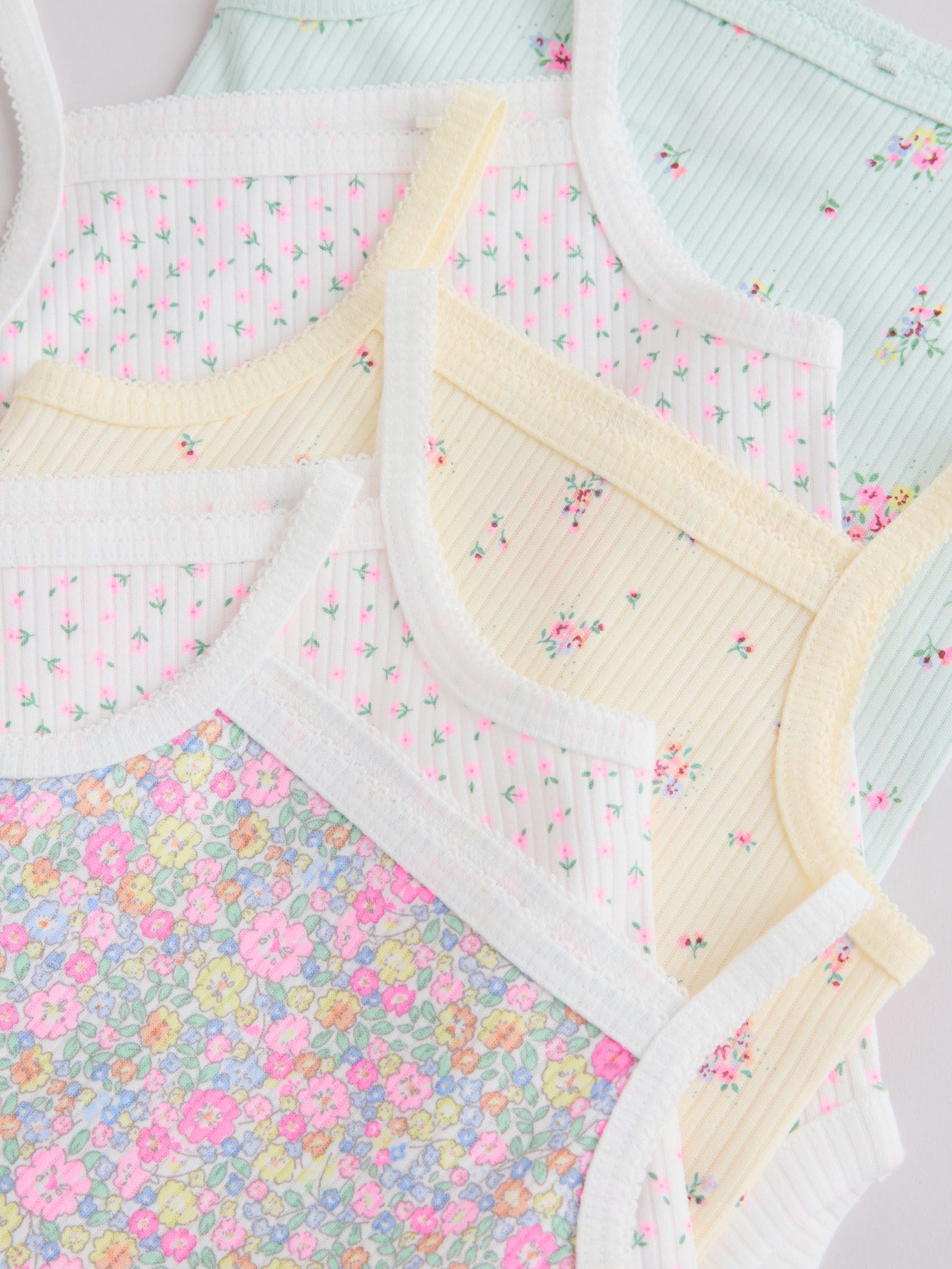Pink/Blue Vest Baby Bodysuits 5 Pack image 9