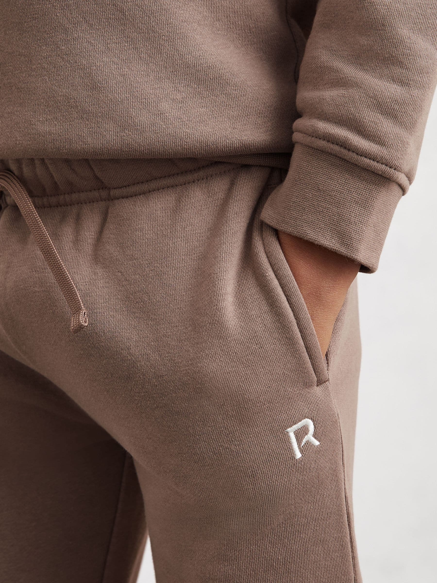 Reiss Taupe Avery 9-13 yrs Logo Sweatshirt and Joggers Set Cotton-Blend image 4
