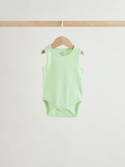 Multi Vest Baby Bodysuits 5 Pack image 7