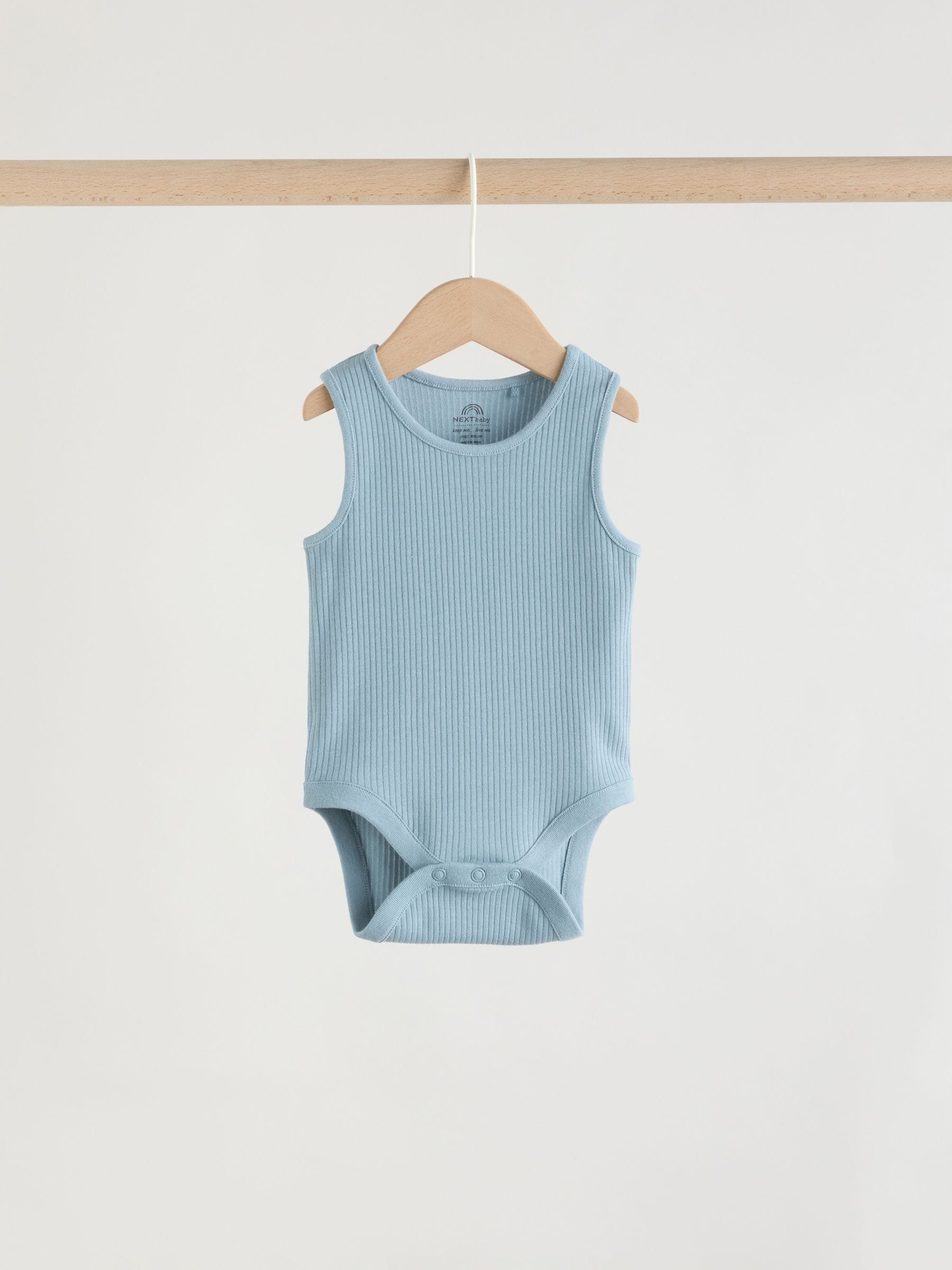 Blue Vest Baby Bodysuits 5 Pack image 7