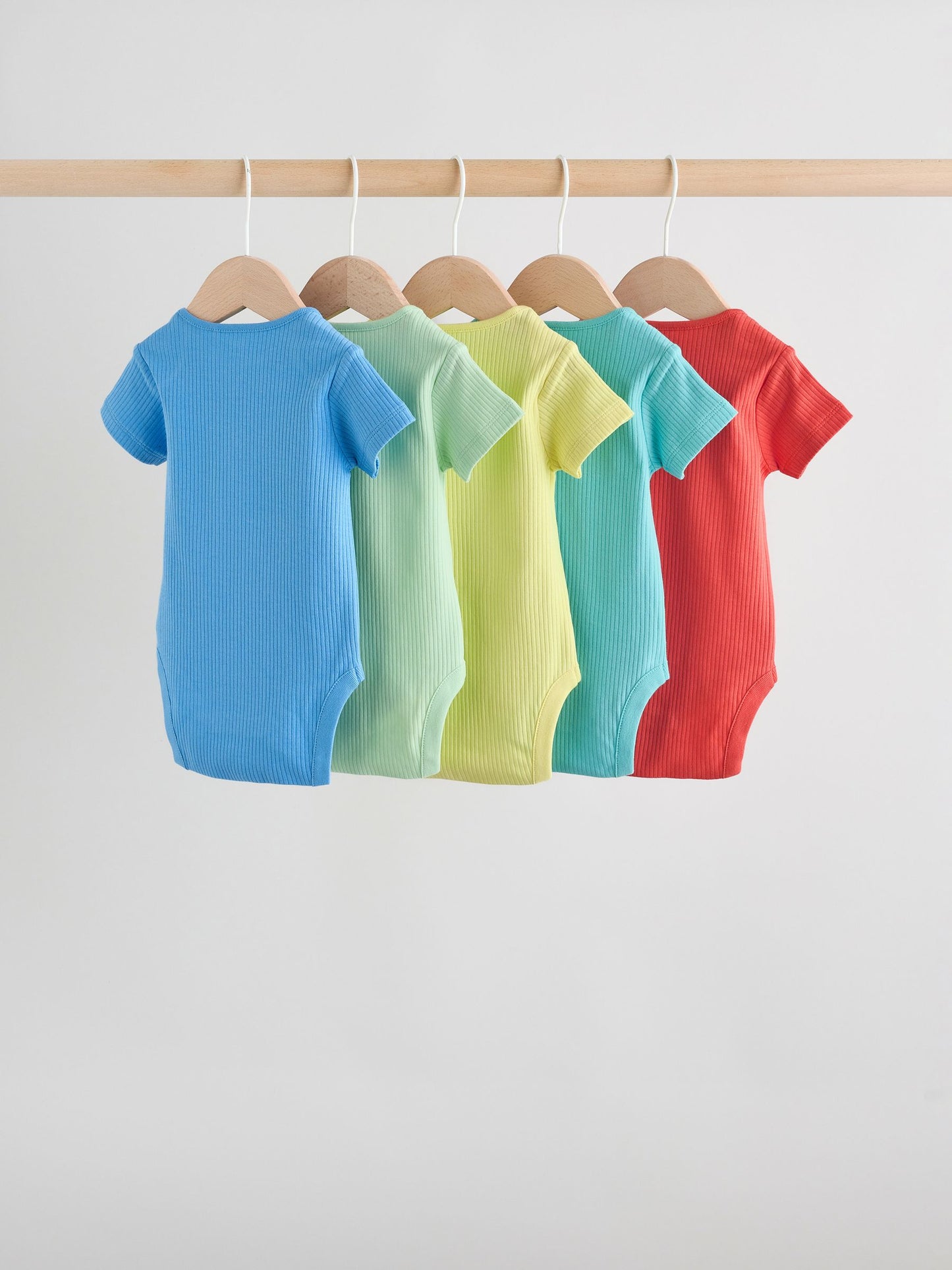 Multi Brights Short Sleeve Baby Bodysuits 5 Pack image 2