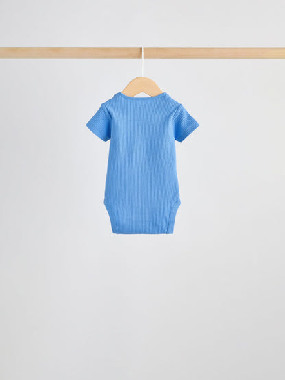 Multi Brights Short Sleeve Baby Bodysuits 5 Pack image 8