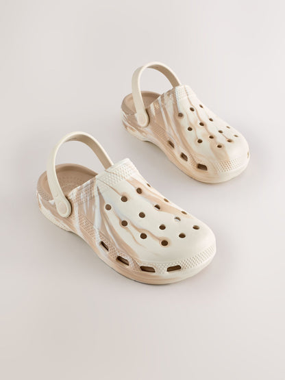 Neutral Marble Standard Fit (F) Comfort Clogs image 1