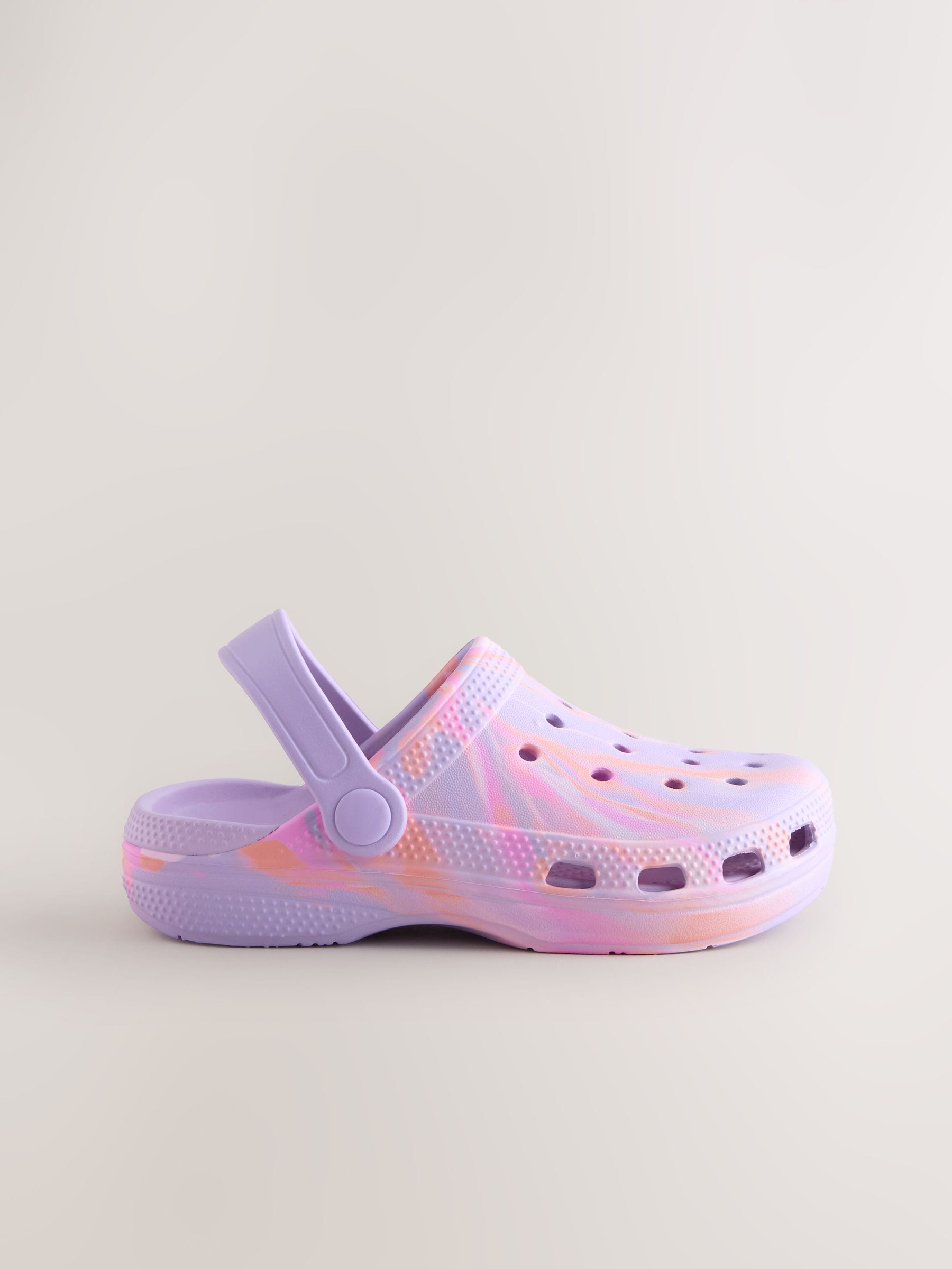 Lilac Purple Marble Standard Fit (F) Comfort Clogs image 1
