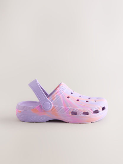 Lilac Purple Marble Standard Fit (F) Comfort Clogs image 1