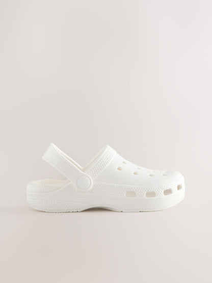 White Standard Fit (F) Comfort Clogs image 3