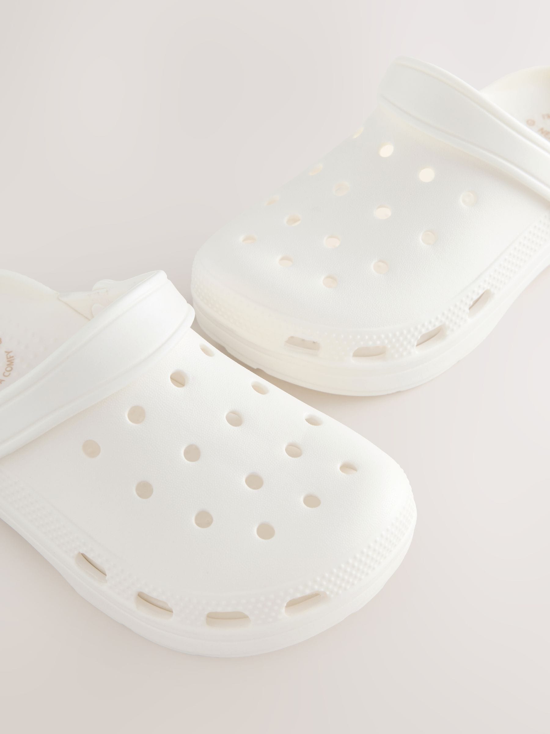 White Standard Fit (F) Comfort Clogs image 5