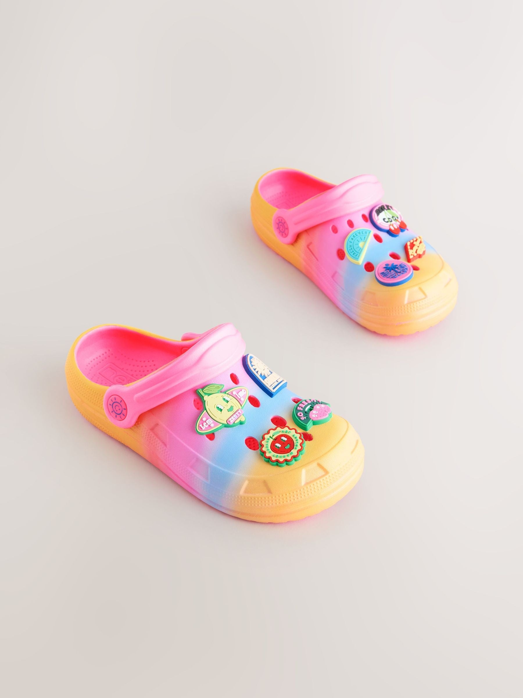 Rainbow Fruit Badge Clogs image 1