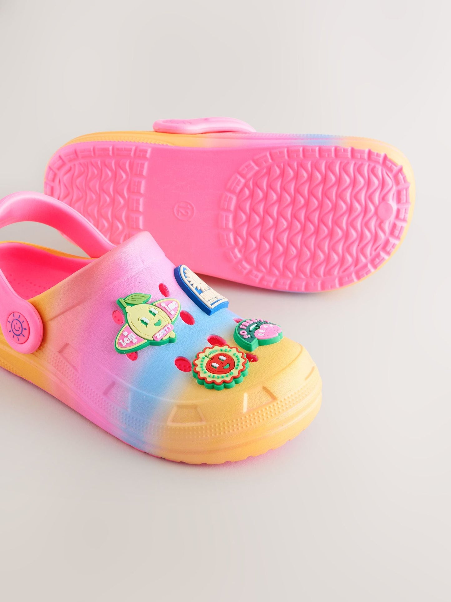 Rainbow Fruit Badge Clogs image 3