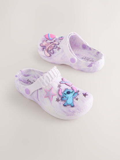 Lilac Purple Marble Lilo & Stitch Clogs image 1