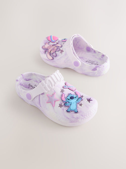 Lilac Purple Marble Lilo & Stitch Clogs image 1