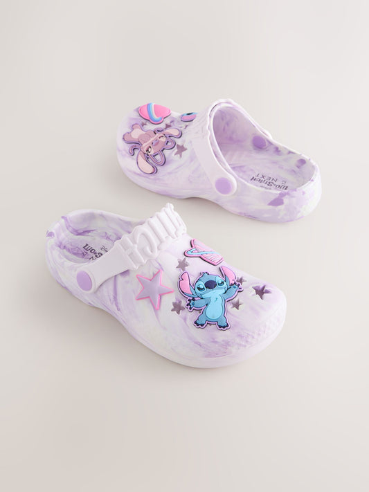 Lilac Purple Marble Lilo & Stitch Clogs image 1