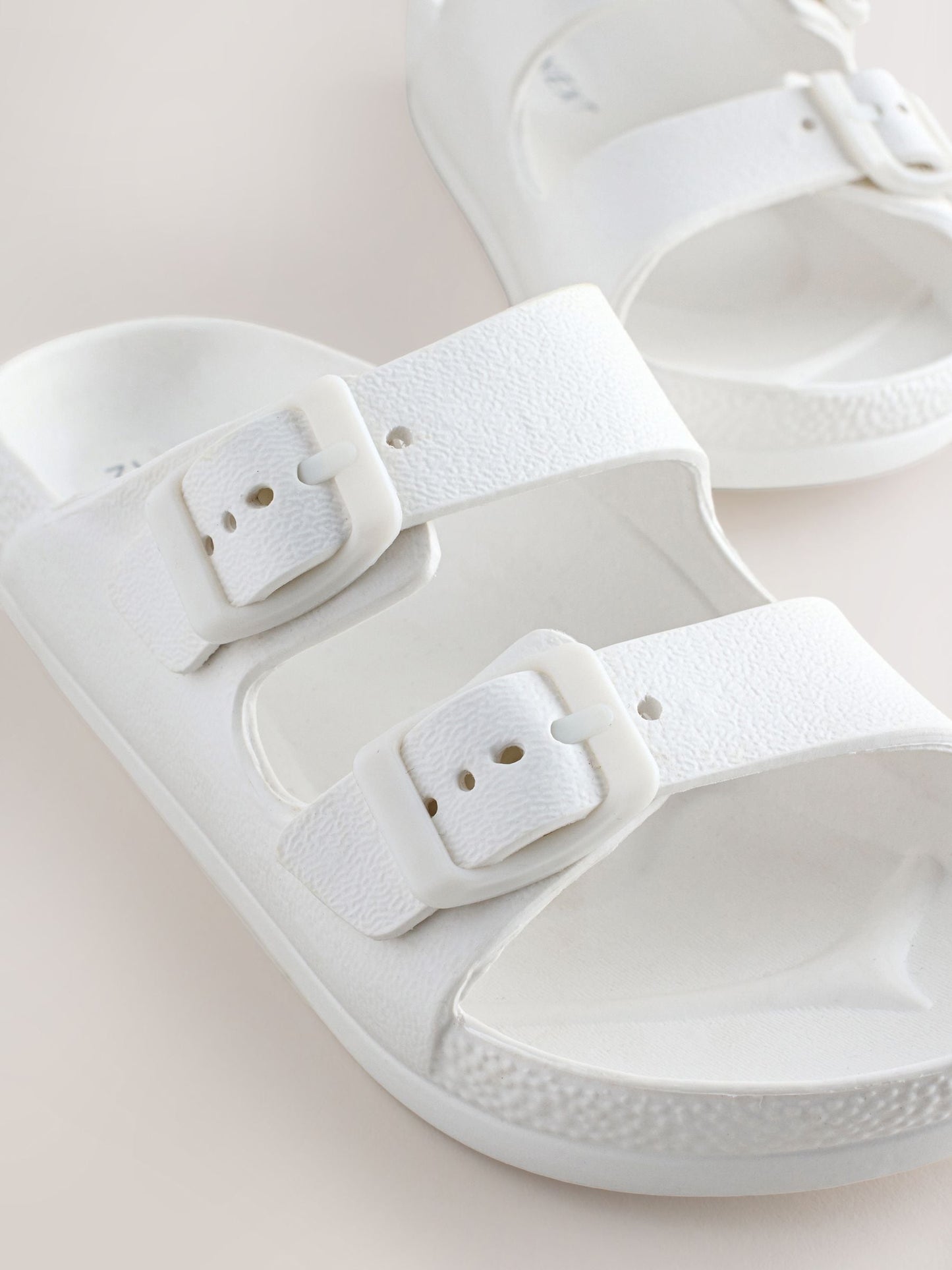 White Buckle Sliders image 4