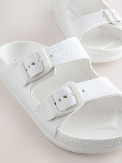 White Buckle Sliders image 4