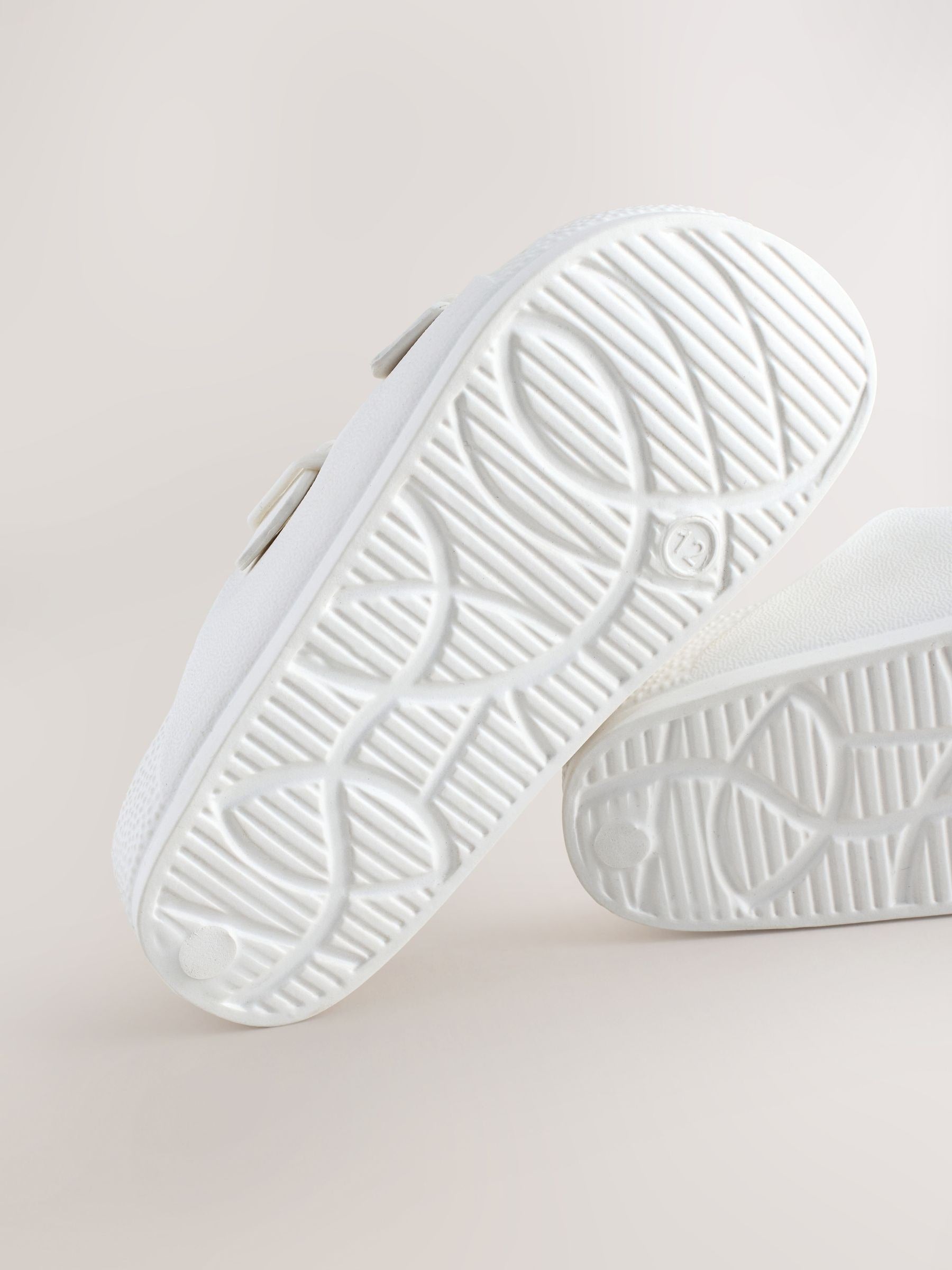 White Buckle Sliders image 5