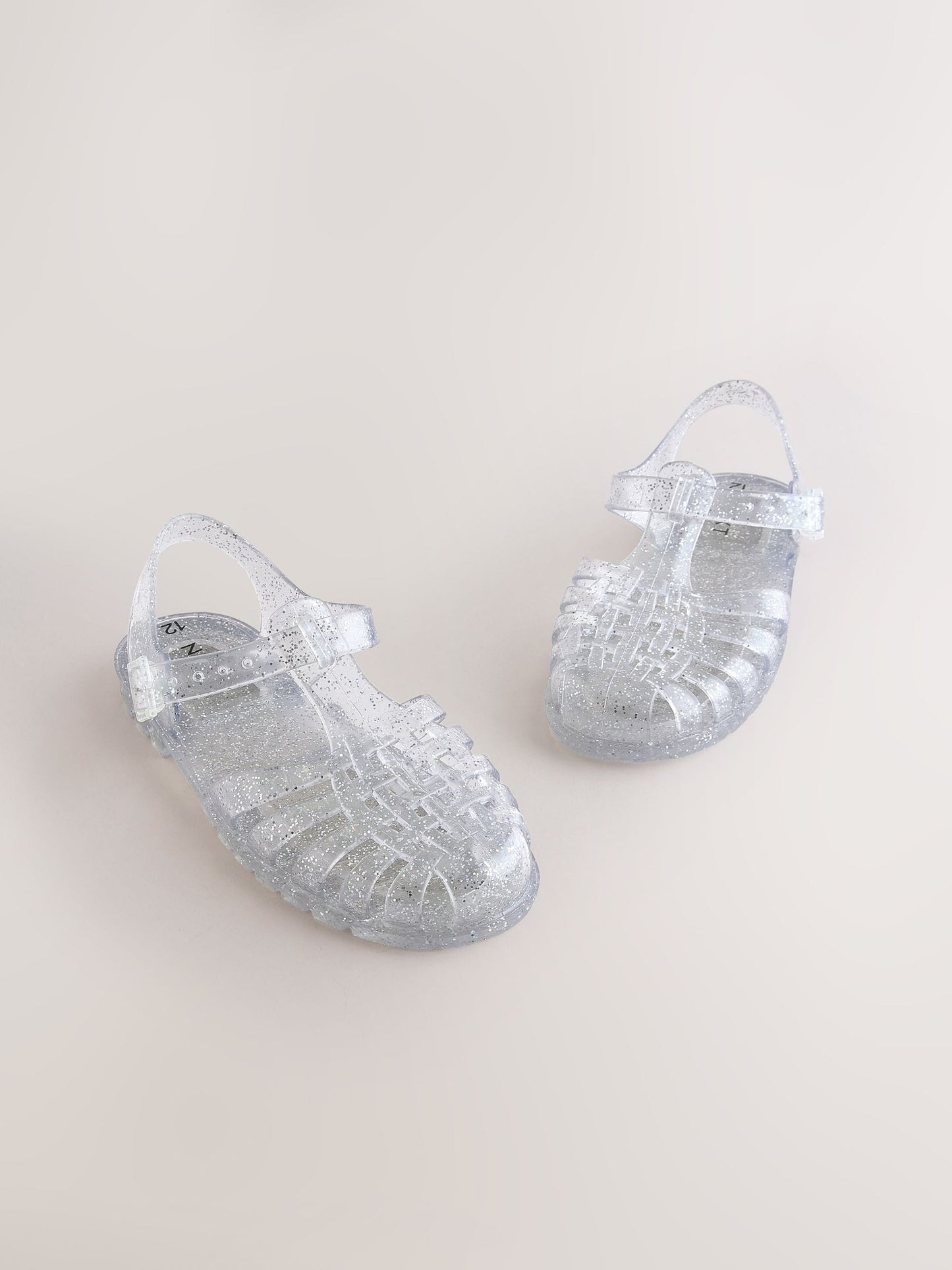 Silver Glitter Jelly Sandals image 1