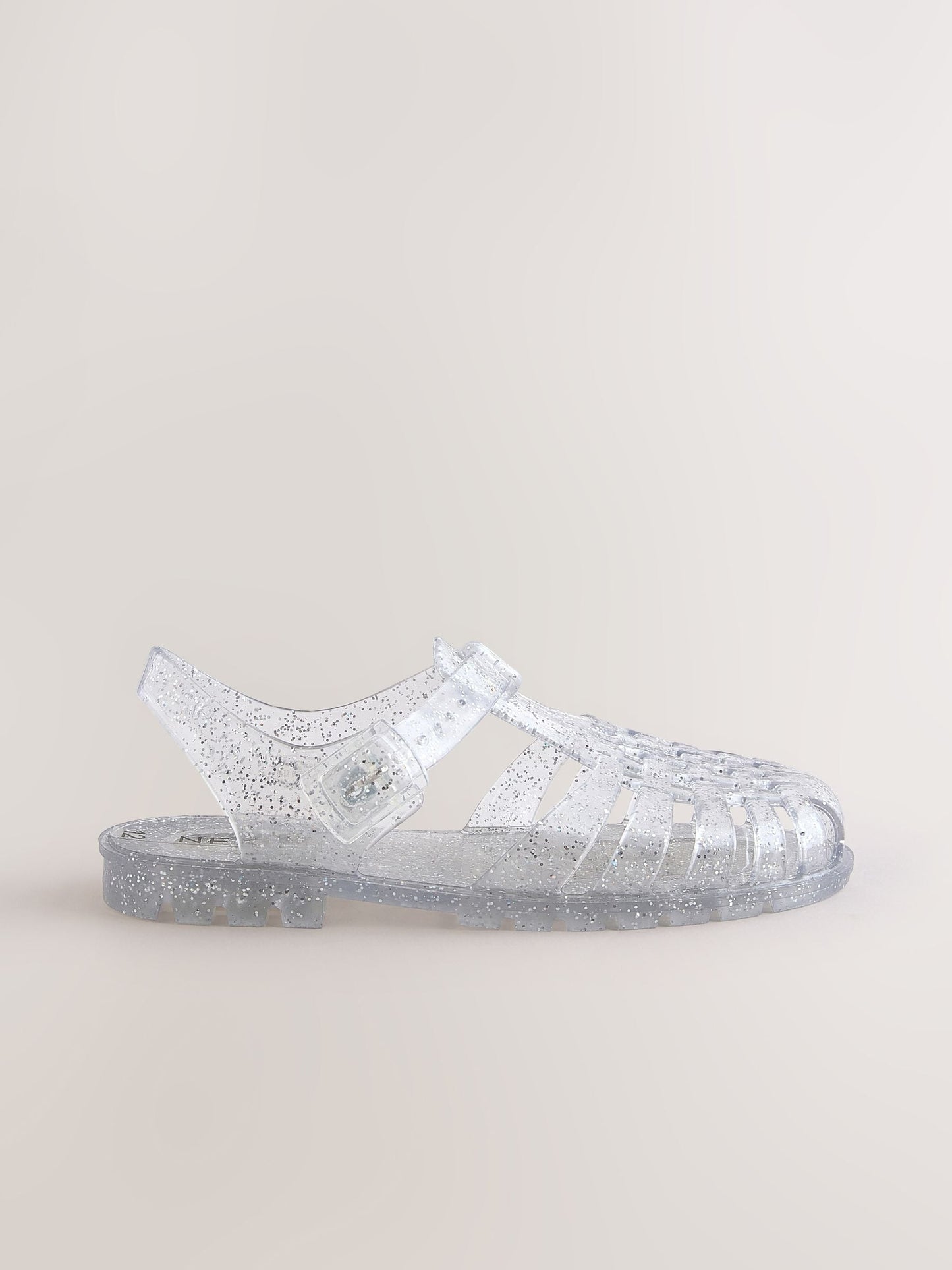 Silver Glitter Jelly Sandals image 2