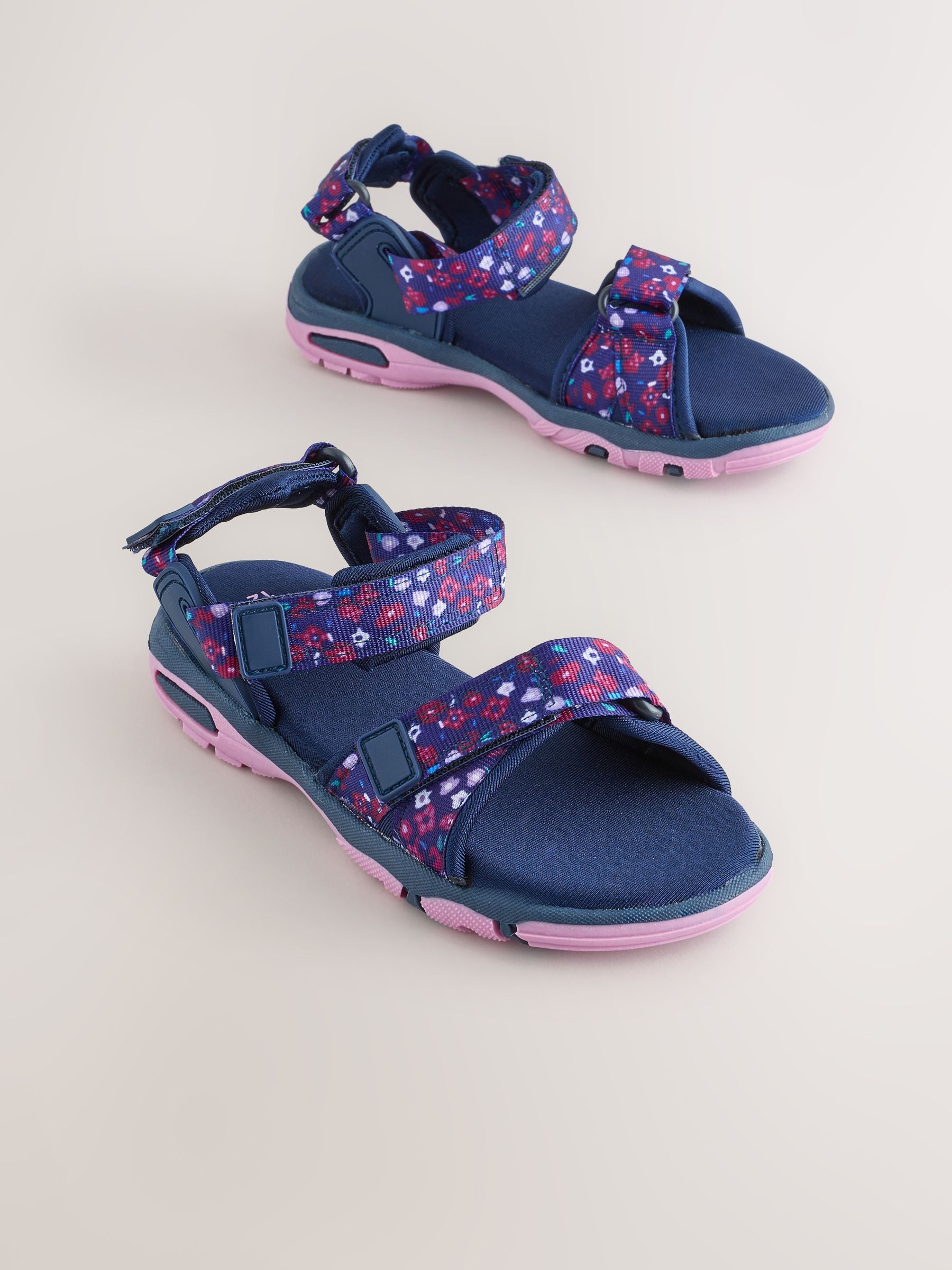 Navy/Purple Floral Trekker Sandals image 1