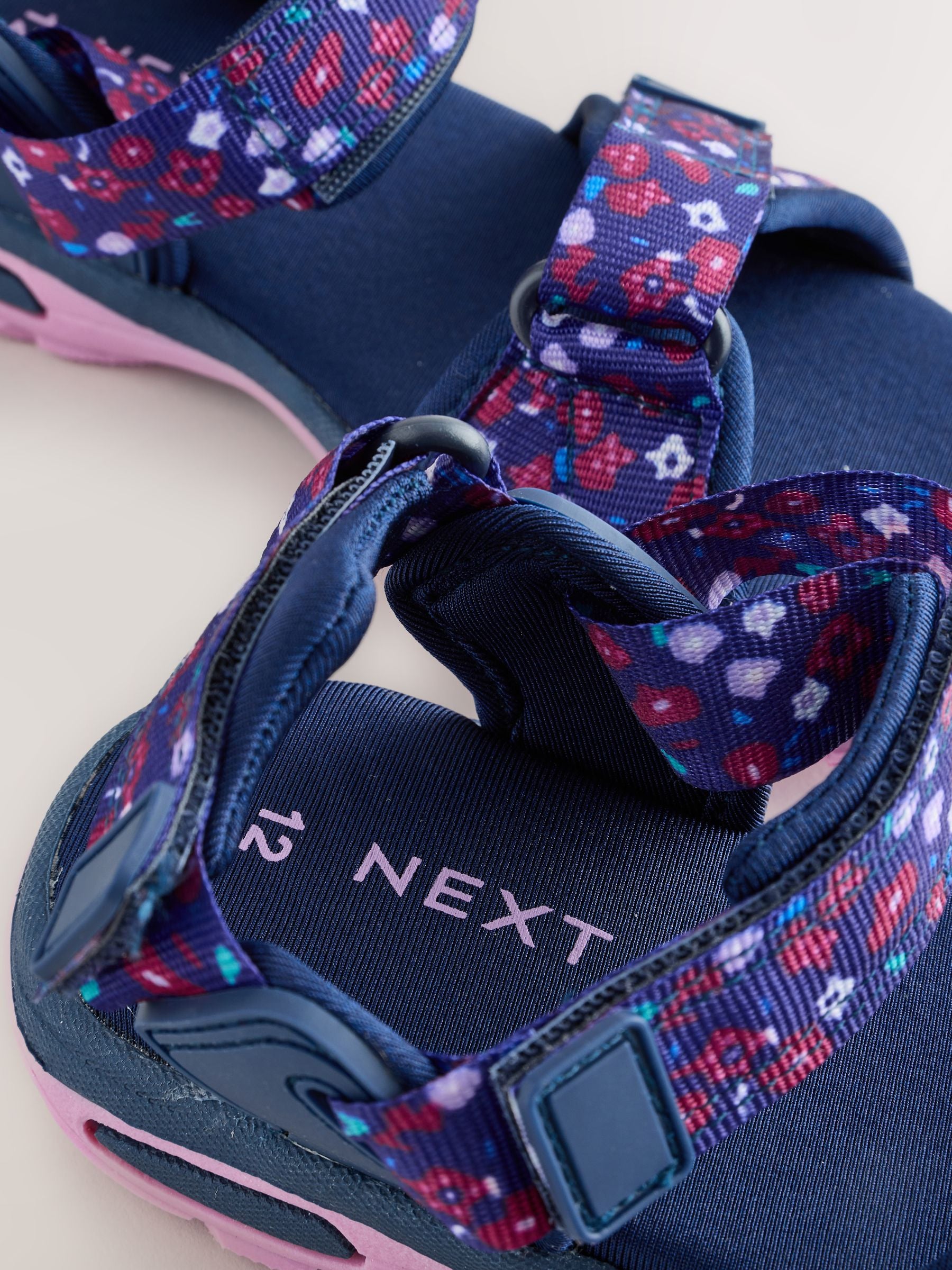 Navy/Purple Floral Trekker Sandals image 3
