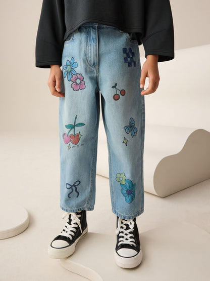 Dsiney Kidz - Denim Doodle Printed Jeans (3-16yrs) image 1