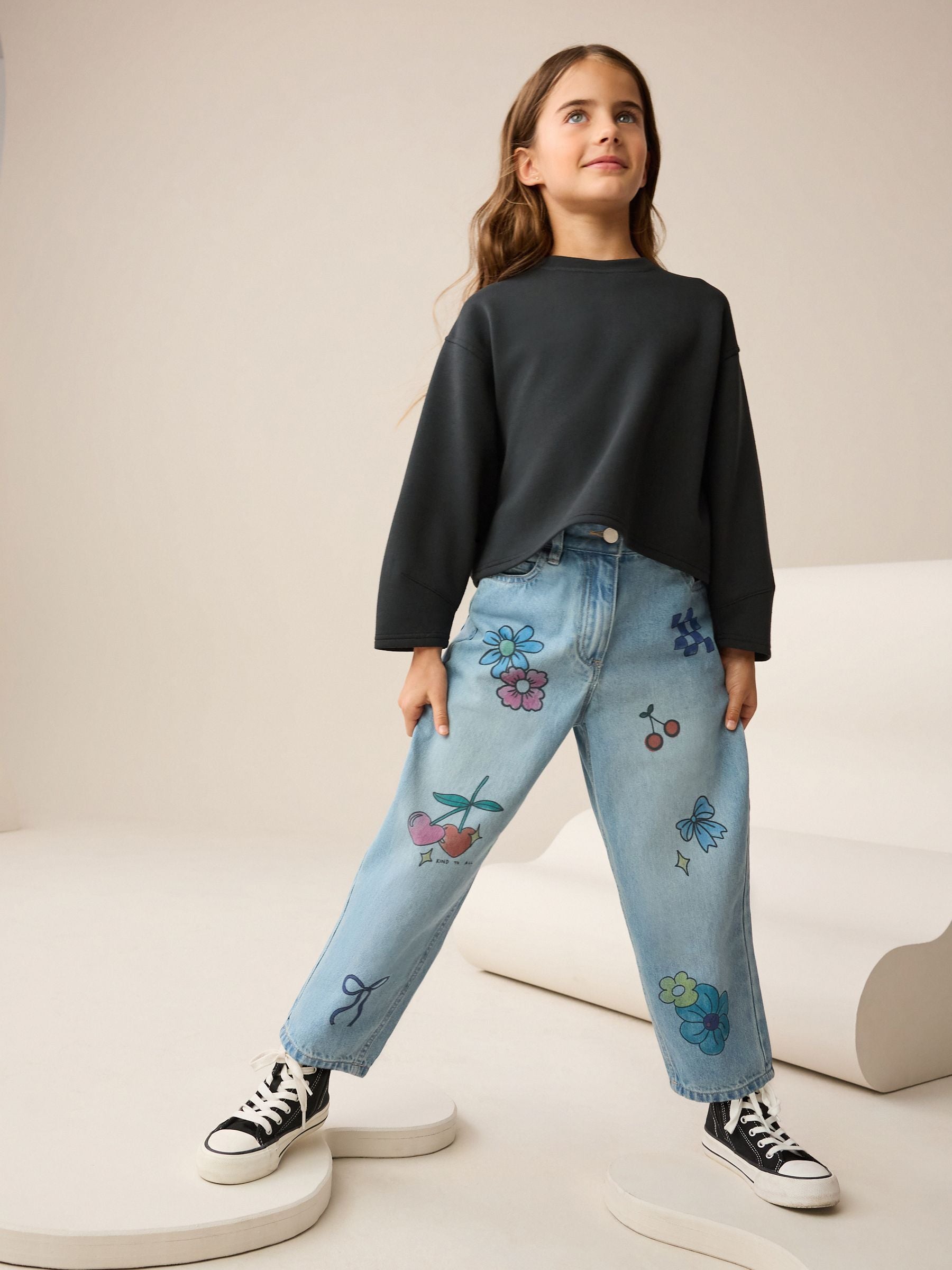Dsiney Kidz - Denim Doodle Printed Jeans (3-16yrs) image 2