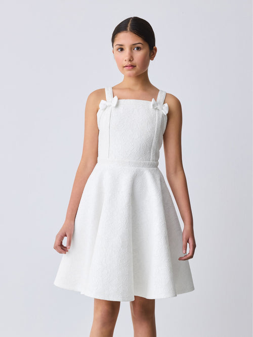 Baker by Ted Baker White Lace Bow Scuba Dress image 1