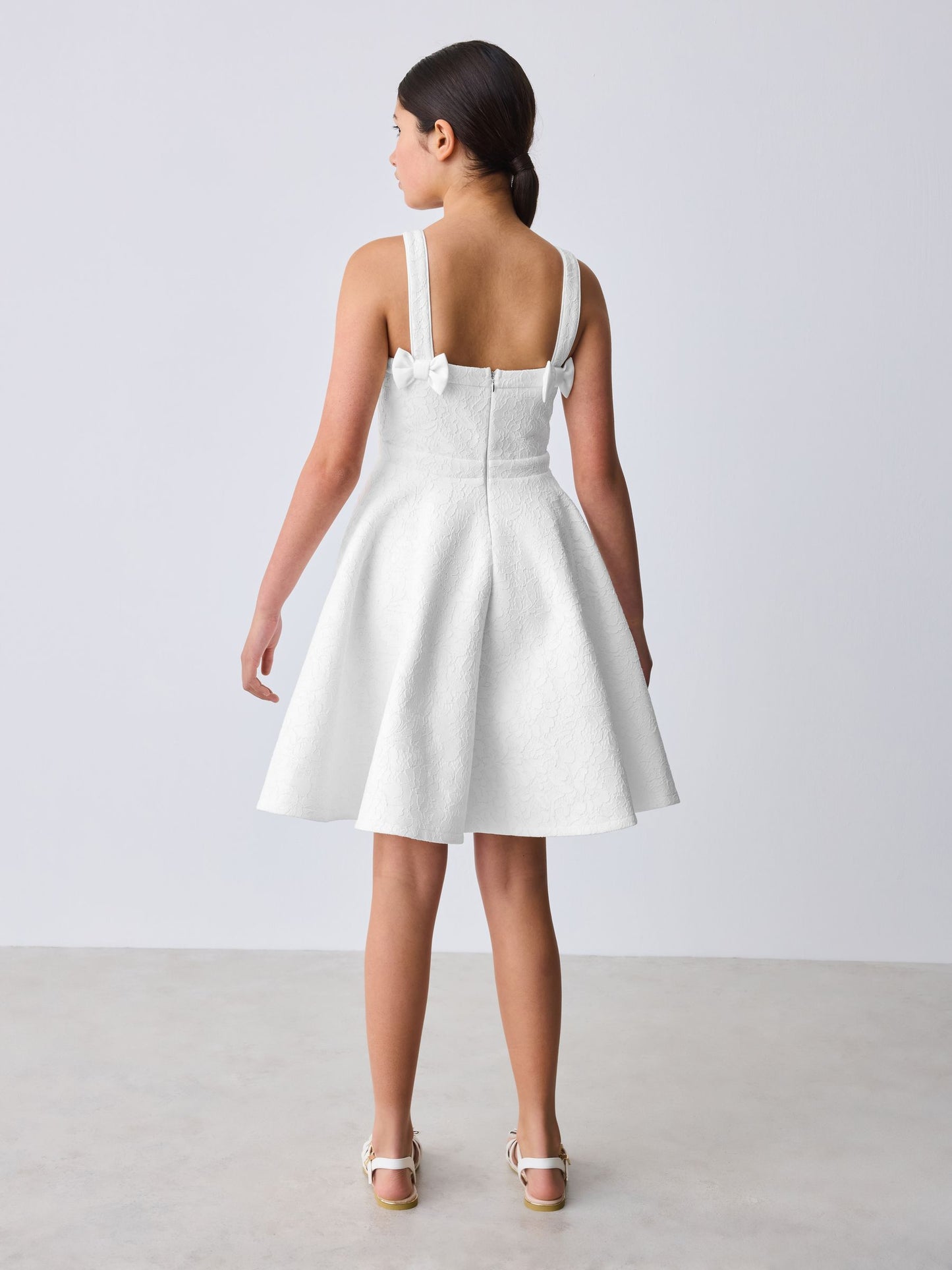 Baker by Ted Baker White Lace Bow Scuba Dress image 2