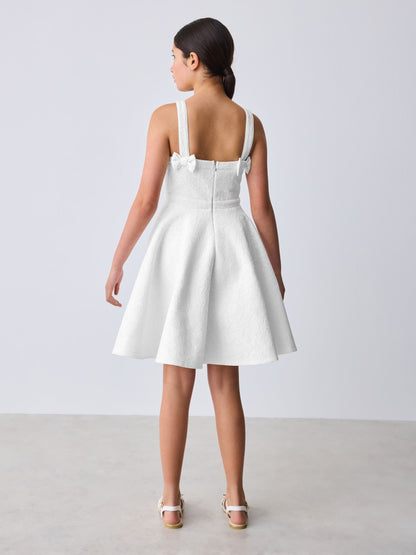 Baker by Ted Baker White Lace Bow Scuba Dress image 2