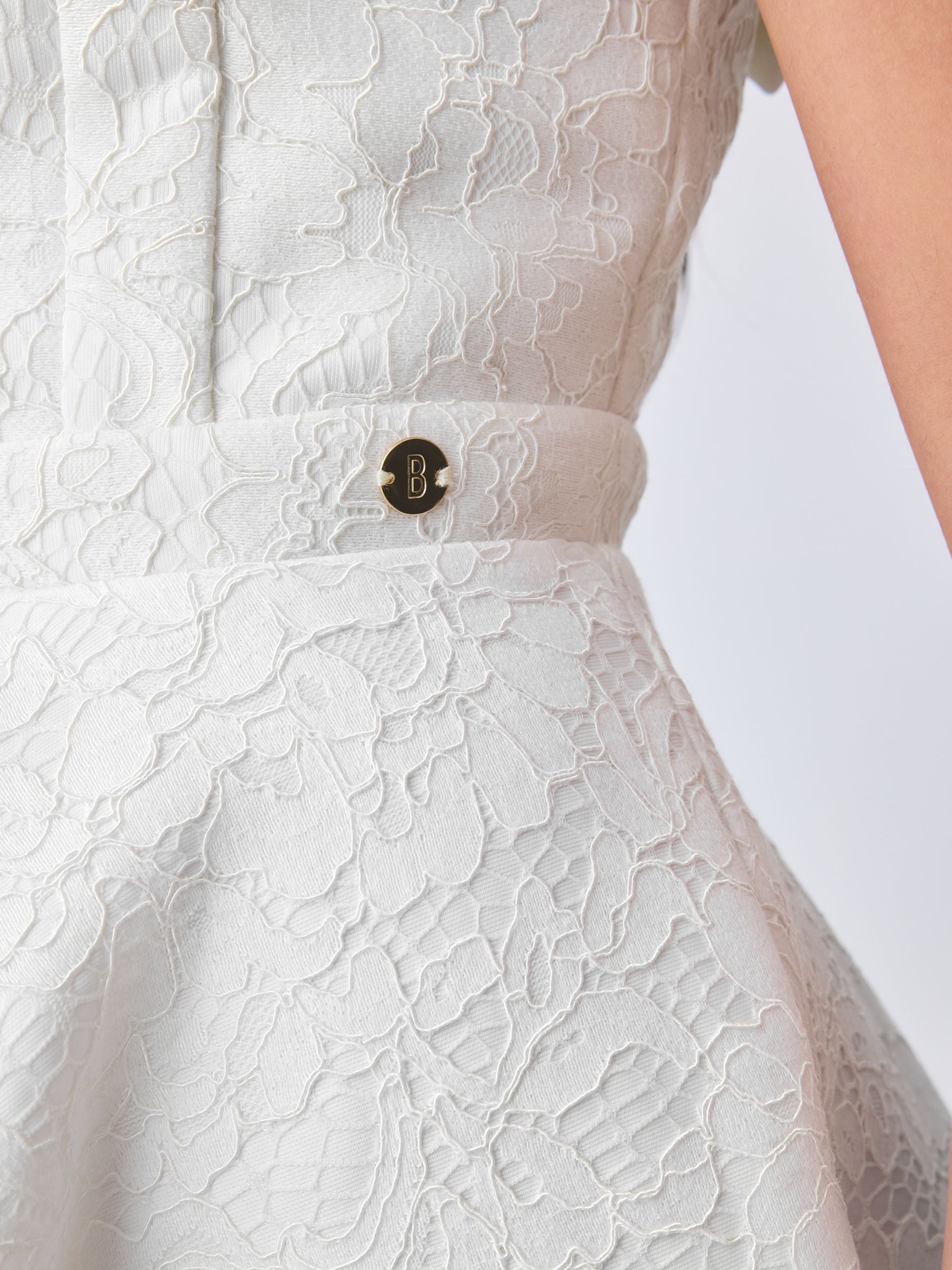 Baker by Ted Baker White Lace Bow Scuba Dress image 5