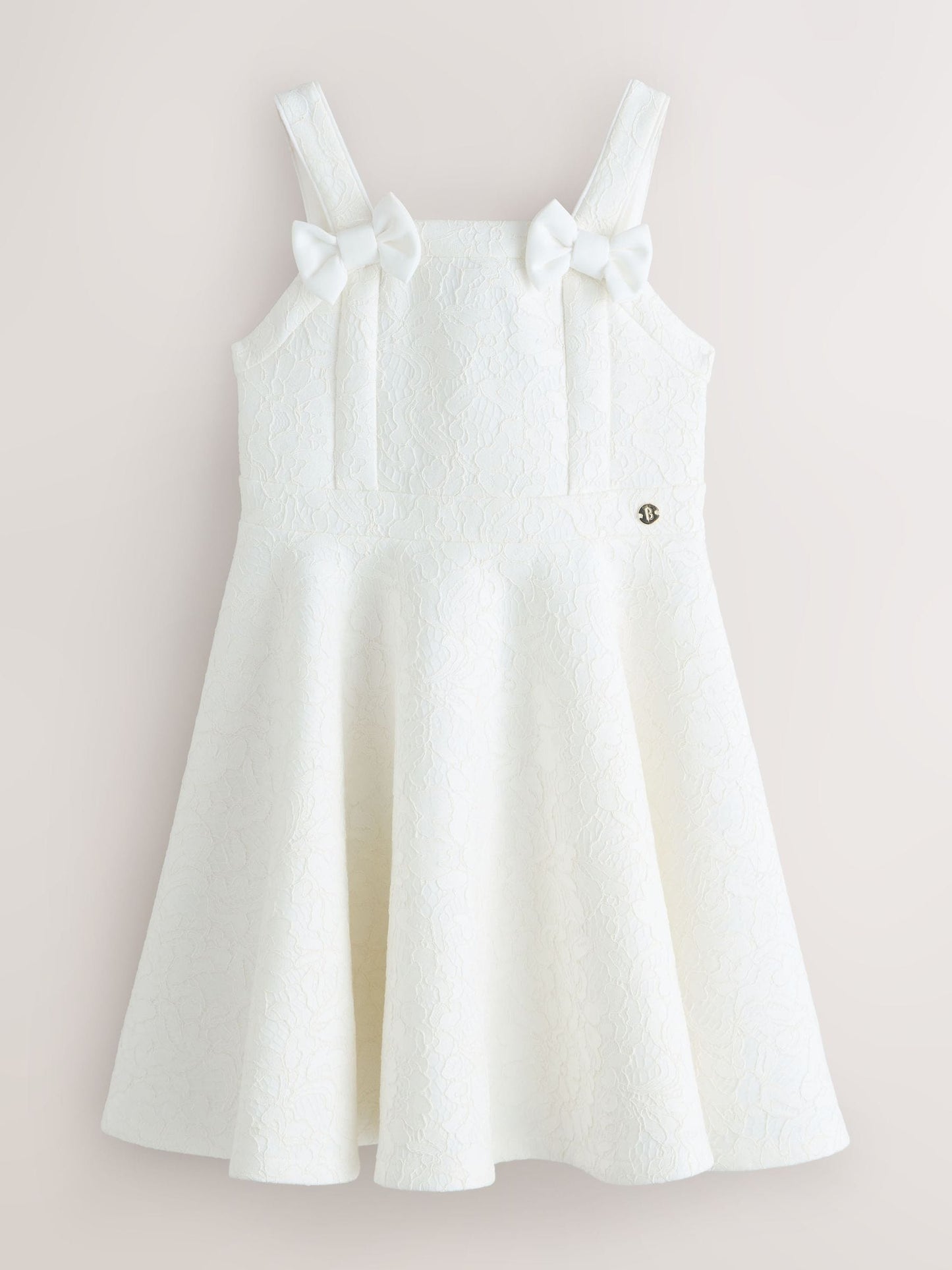 Baker by Ted Baker White Lace Bow Scuba Dress image 6