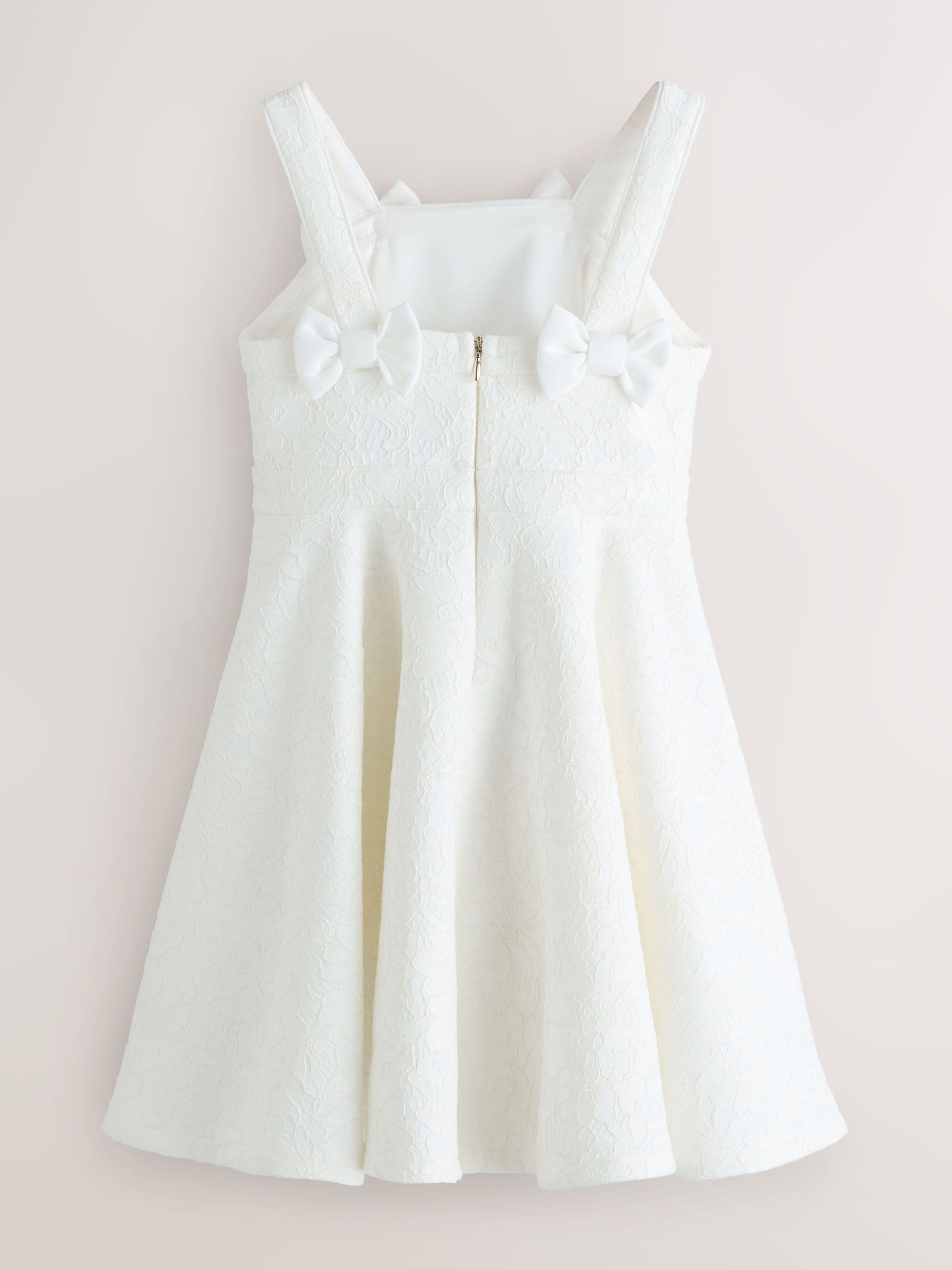 Baker by Ted Baker White Lace Bow Scuba Dress image 7