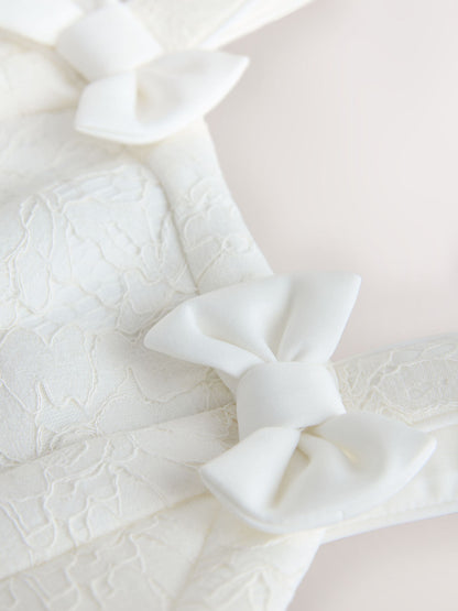 Baker by Ted Baker White Lace Bow Scuba Dress image 8