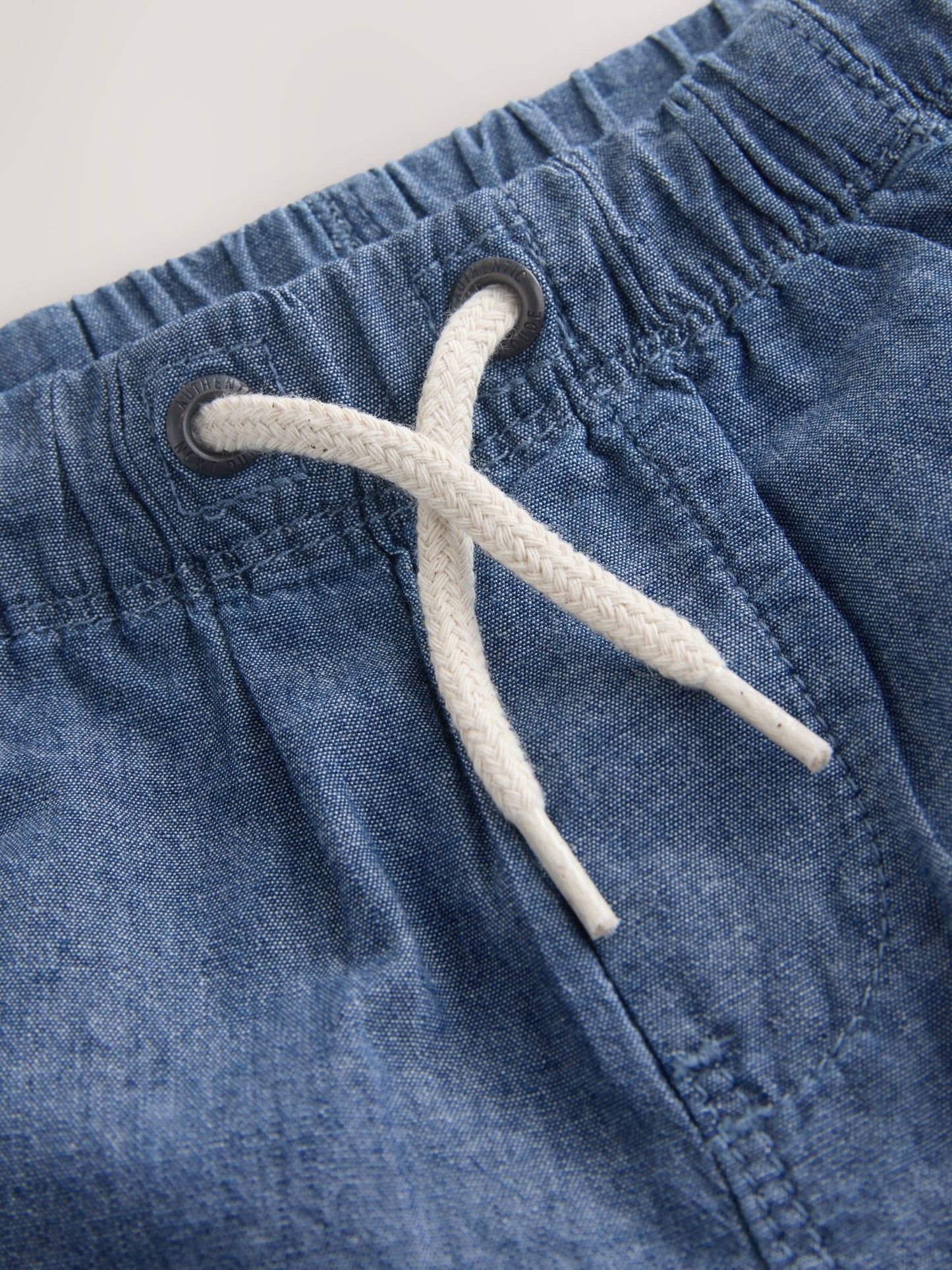 Chambray Blue Pull On Shorts (3mths-7yrs) image 3