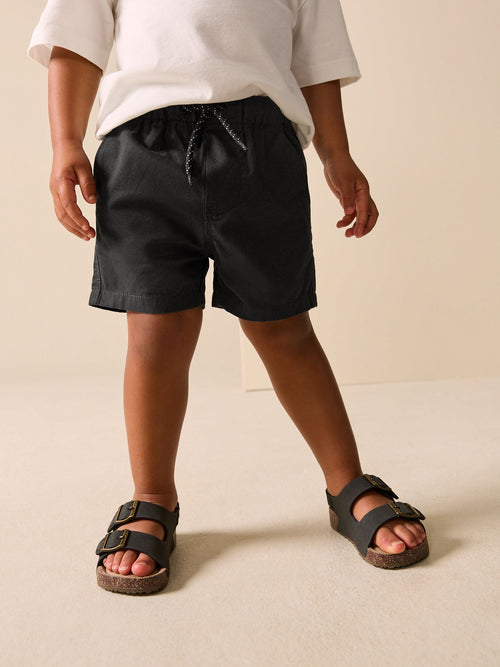 Black Pull On Shorts (3mths-7yrs) image 1