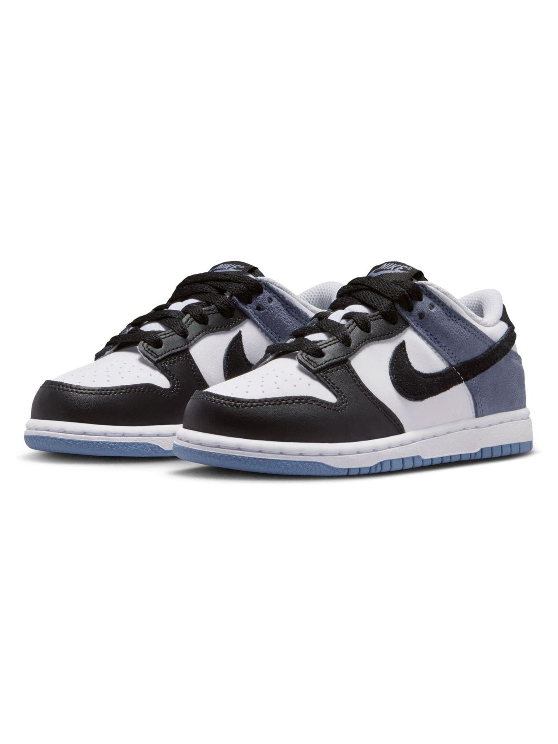 Nike Black/White/Purple Junior Dunk Low Trainers image 5
