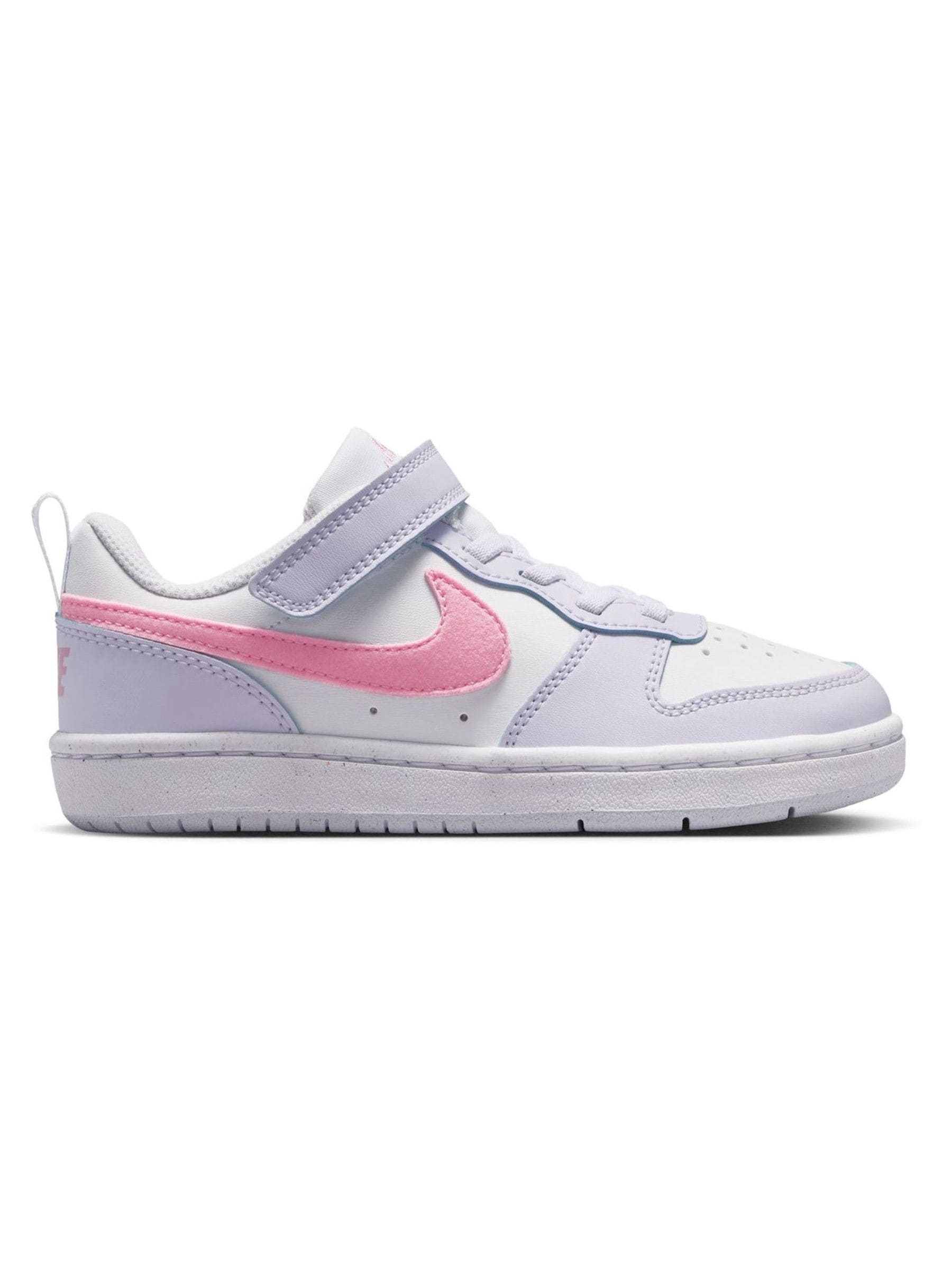 Nike Grey/Pink Rise Junior Court Borough Low Recraft Trainers image 1