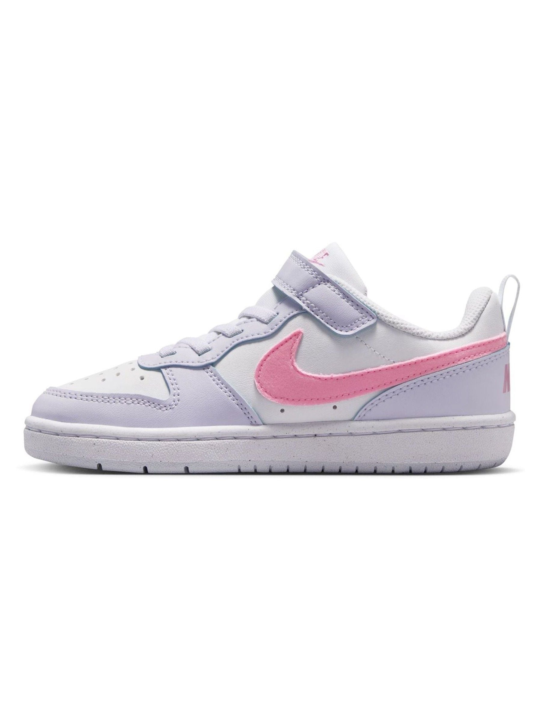 Nike Grey/Pink Rise Junior Court Borough Low Recraft Trainers image 2
