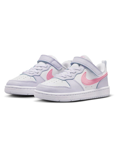 Nike Grey/Pink Rise Junior Court Borough Low Recraft Trainers image 5