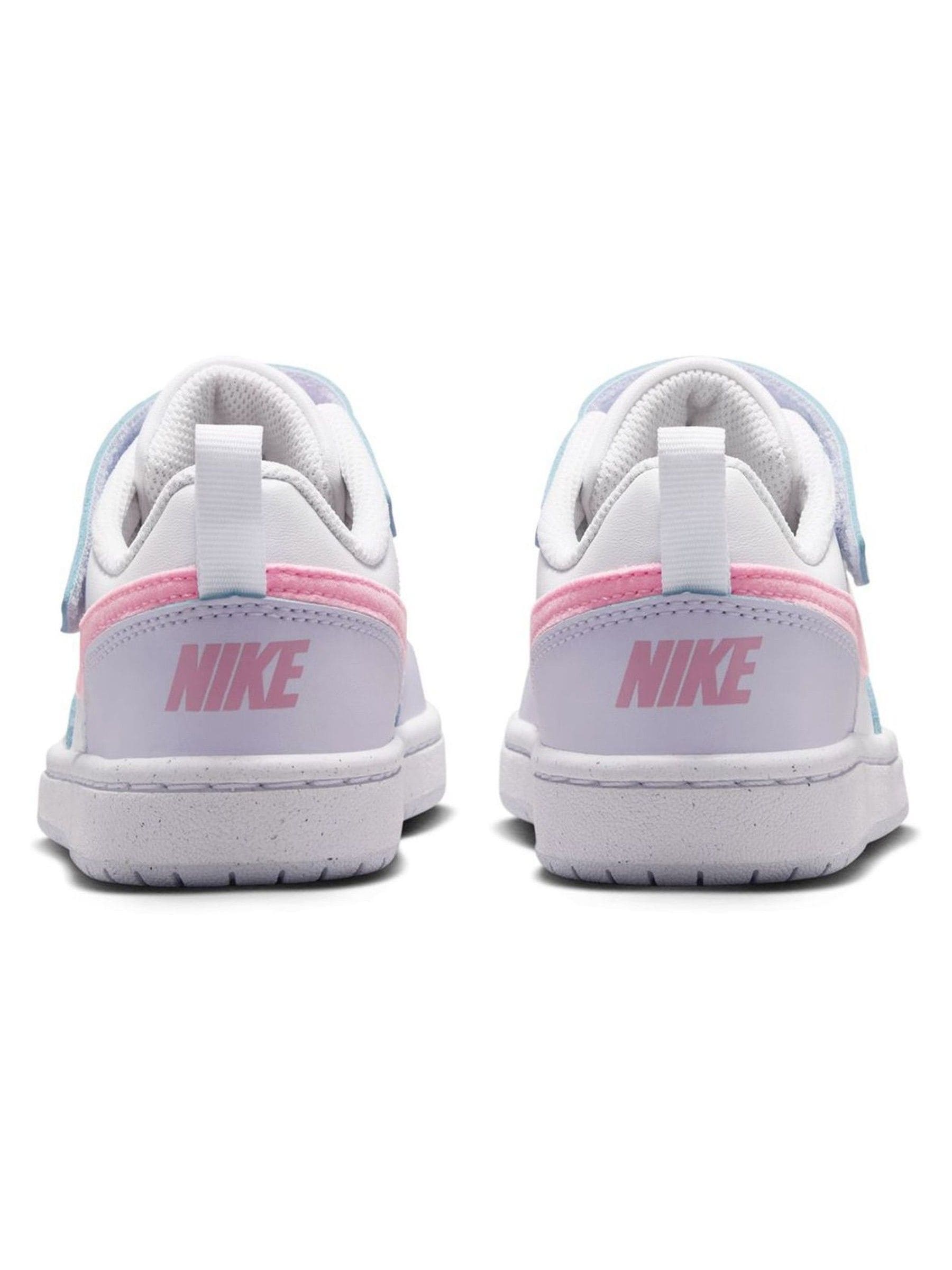 Nike Grey/Pink Rise Junior Court Borough Low Recraft Trainers image 6