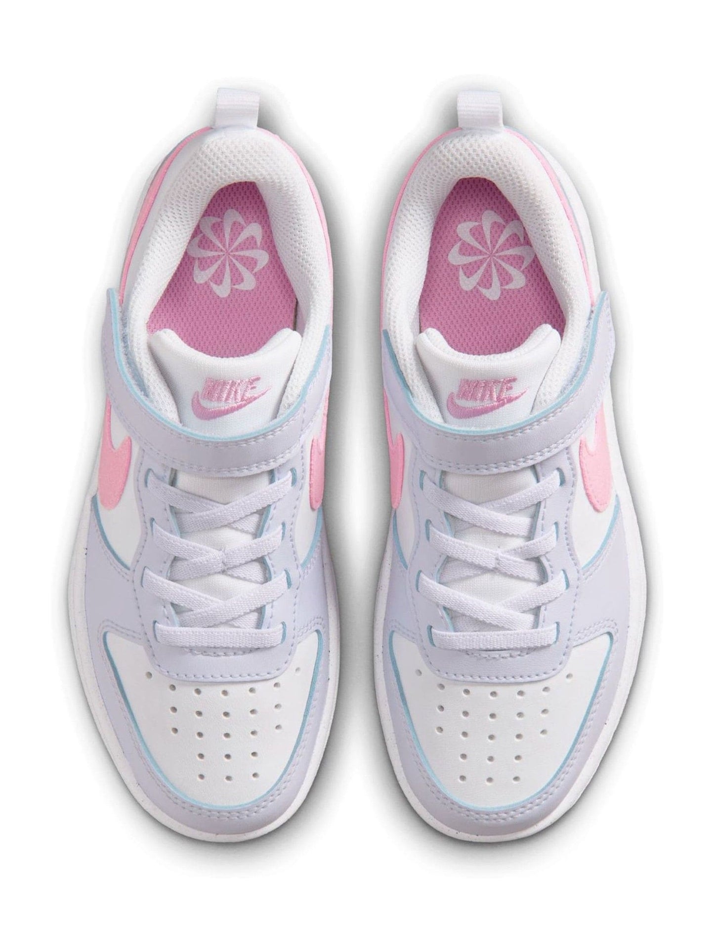 Nike Grey/Pink Rise Junior Court Borough Low Recraft Trainers image 7