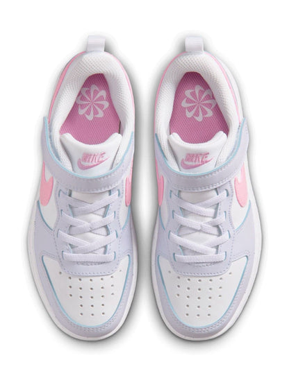 Nike Grey/Pink Rise Junior Court Borough Low Recraft Trainers image 7