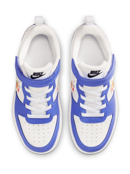 Nike Purple/White Floral Print Junior Court Borough Low Recraft Trainers image 5