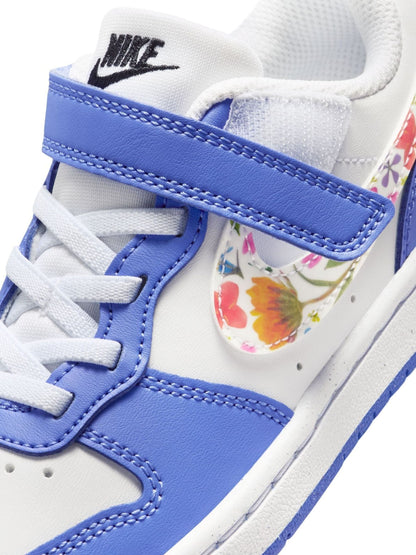 Nike Purple/White Floral Print Junior Court Borough Low Recraft Trainers image 8