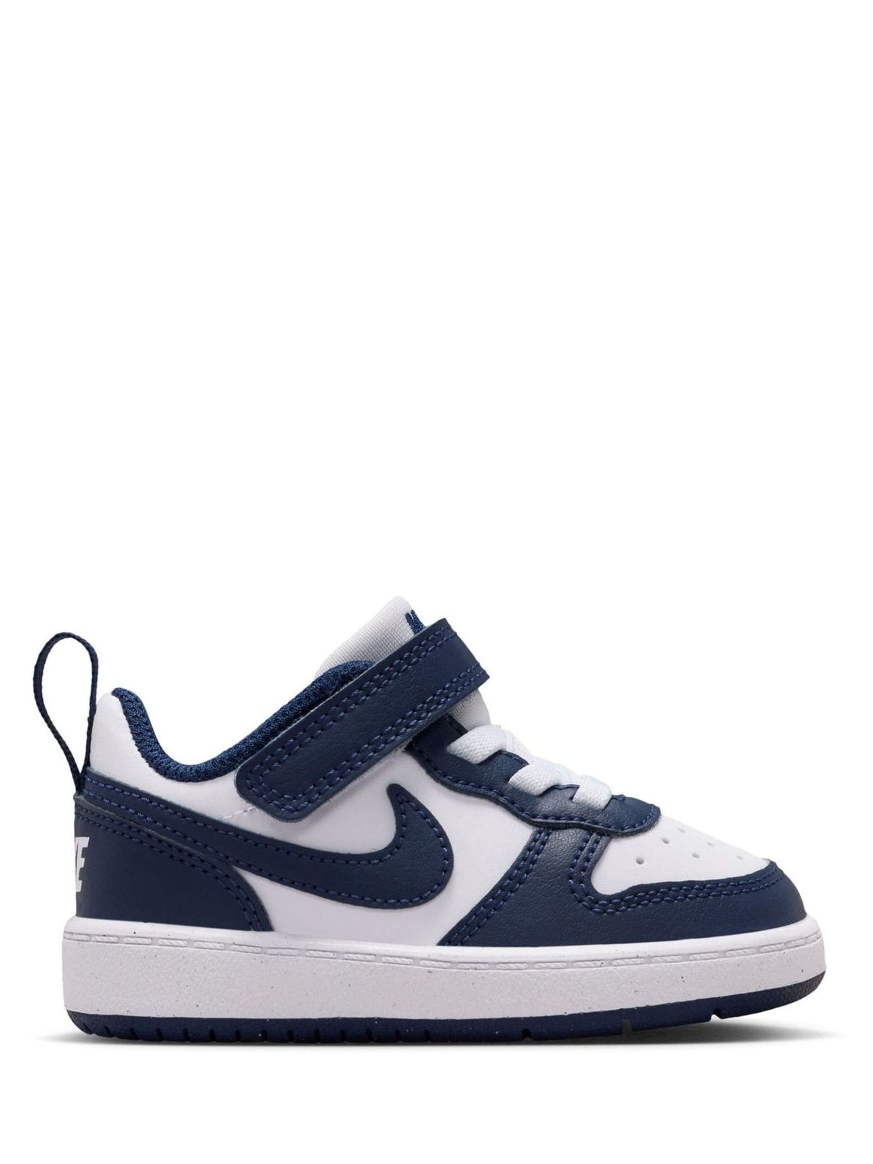 Nike Navy/White Infant Court Borough Low Recraft Trainers image 1