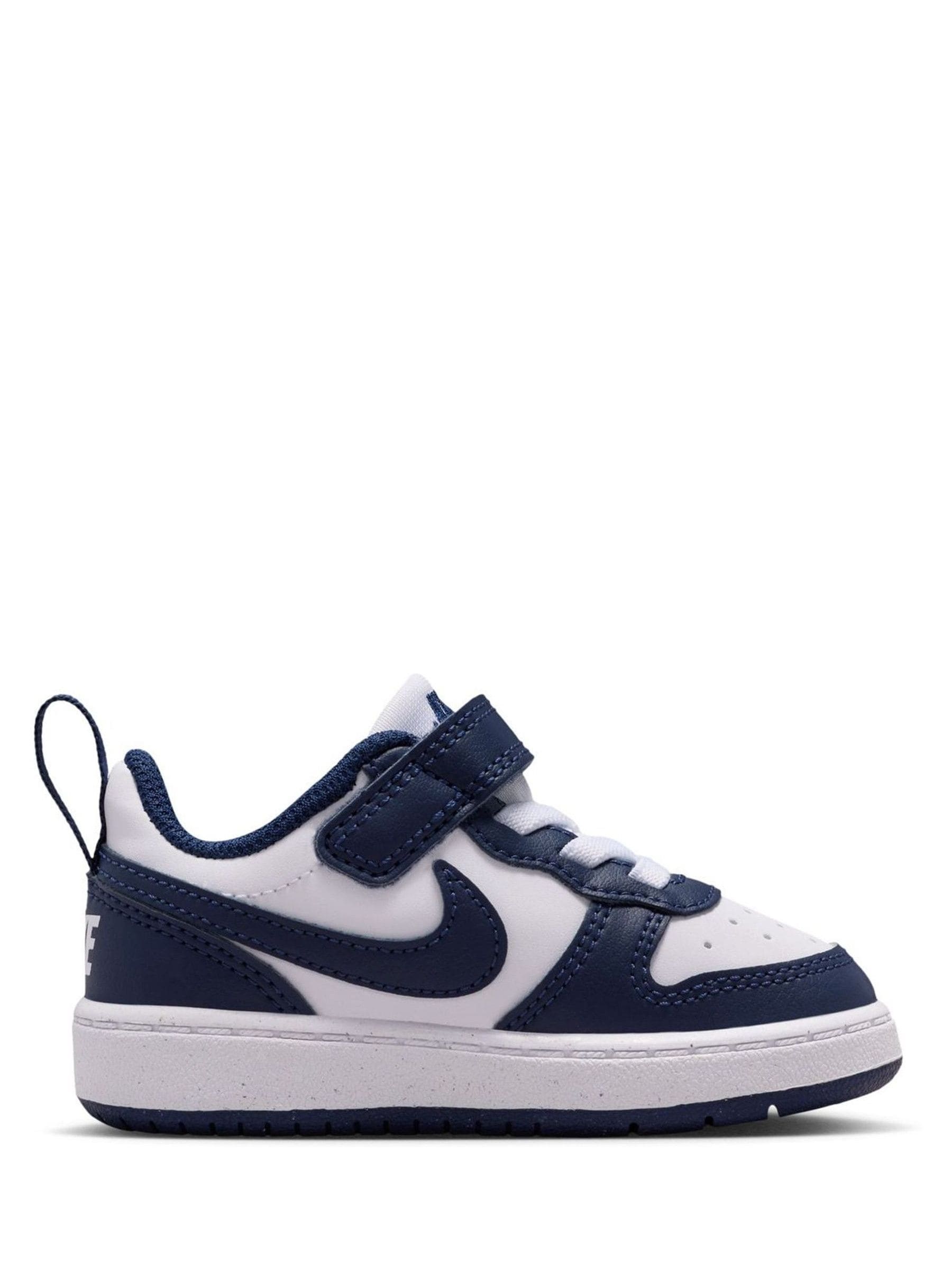 Nike Navy/White Infant Court Borough Low Recraft Trainers image 3