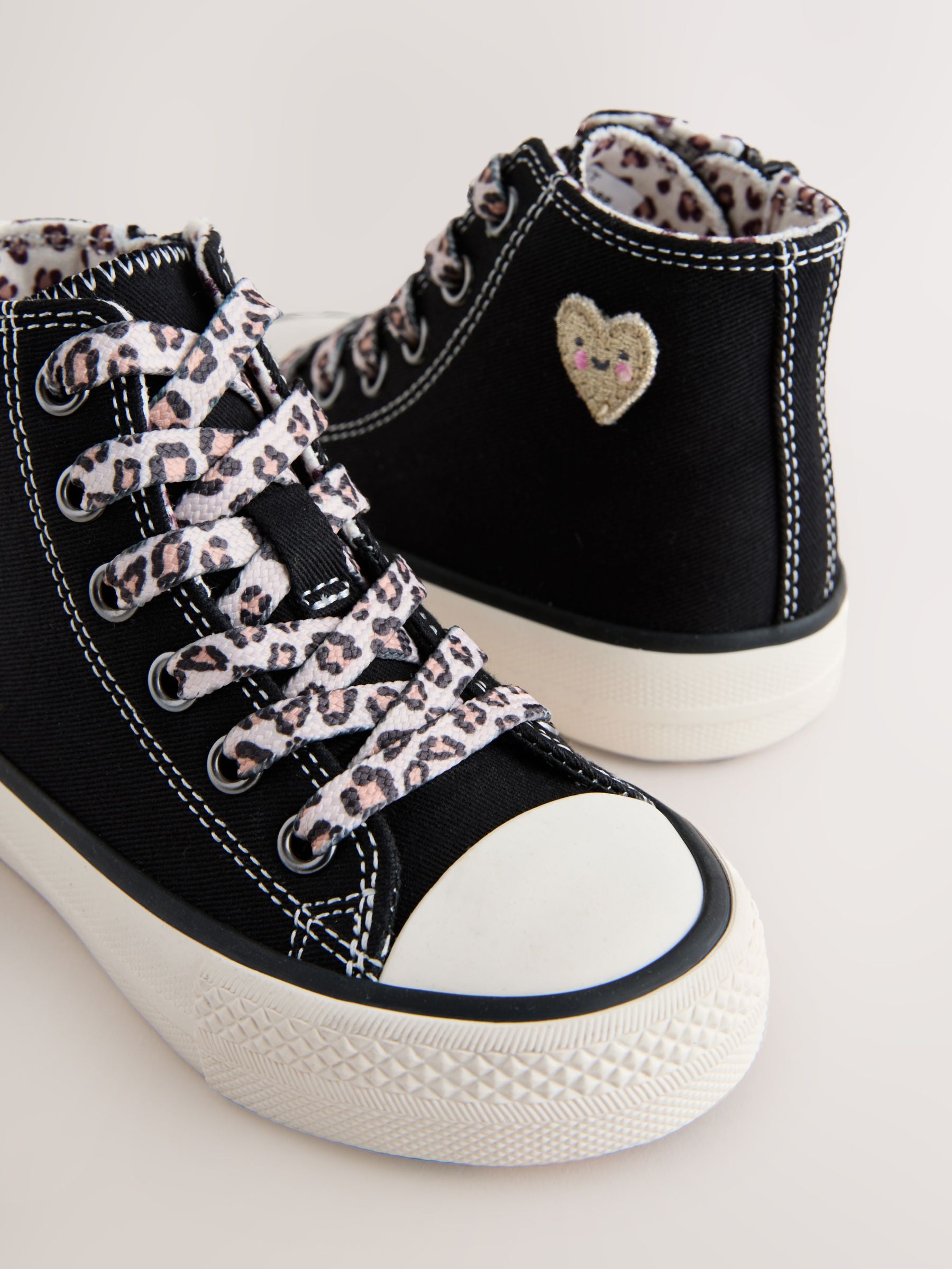 Black/Animal Standard Fit (F) High Top Trainers image 5