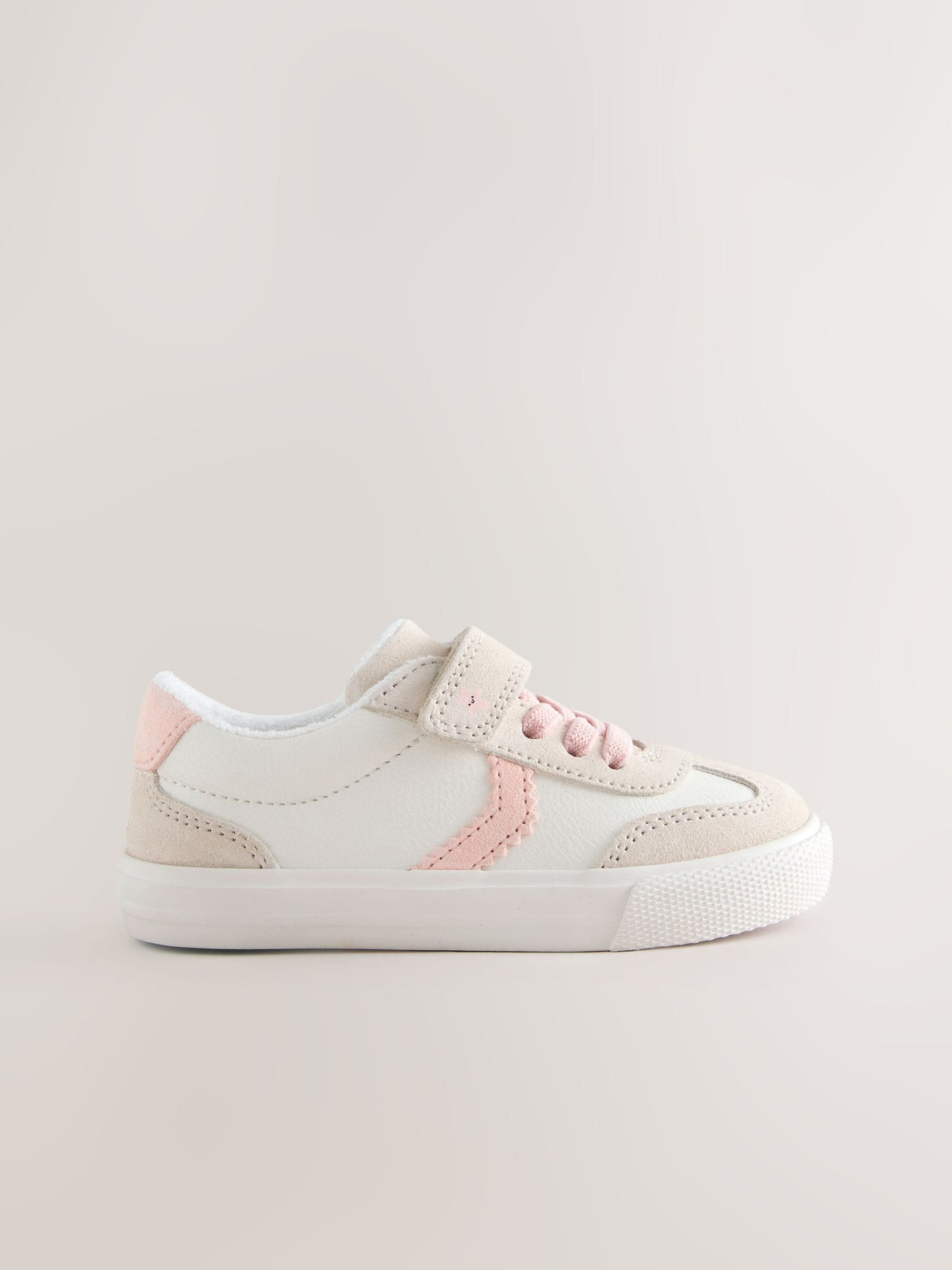 Dsiney Kidz - Neutral Standard Fit (F) Touch Fastening Elastic Lace Trainers image 3