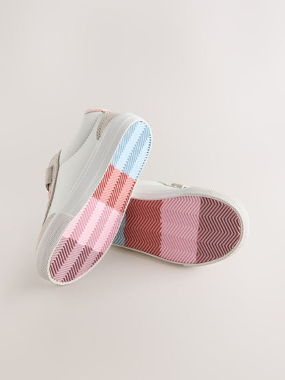 Dsiney Kidz - Neutral Standard Fit (F) Touch Fastening Elastic Lace Trainers image 4