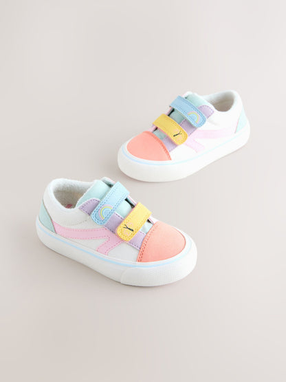 Multi Pastel Standard Fit (F) Touch Fastening Trainers image 1