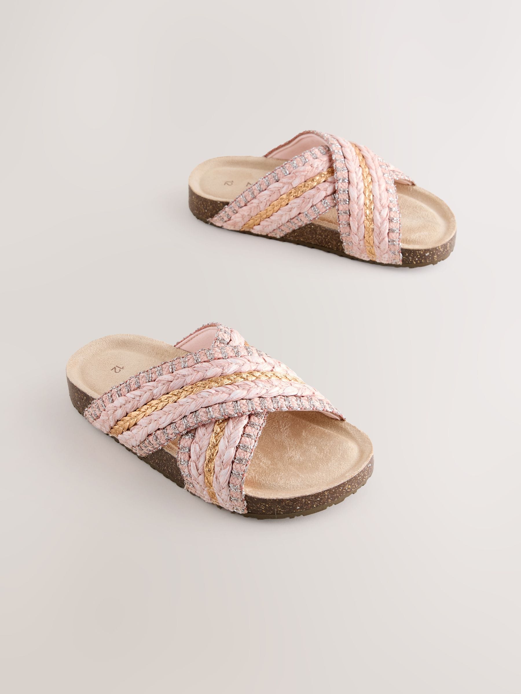 Pink Slip On Corkbed Sandals image 1